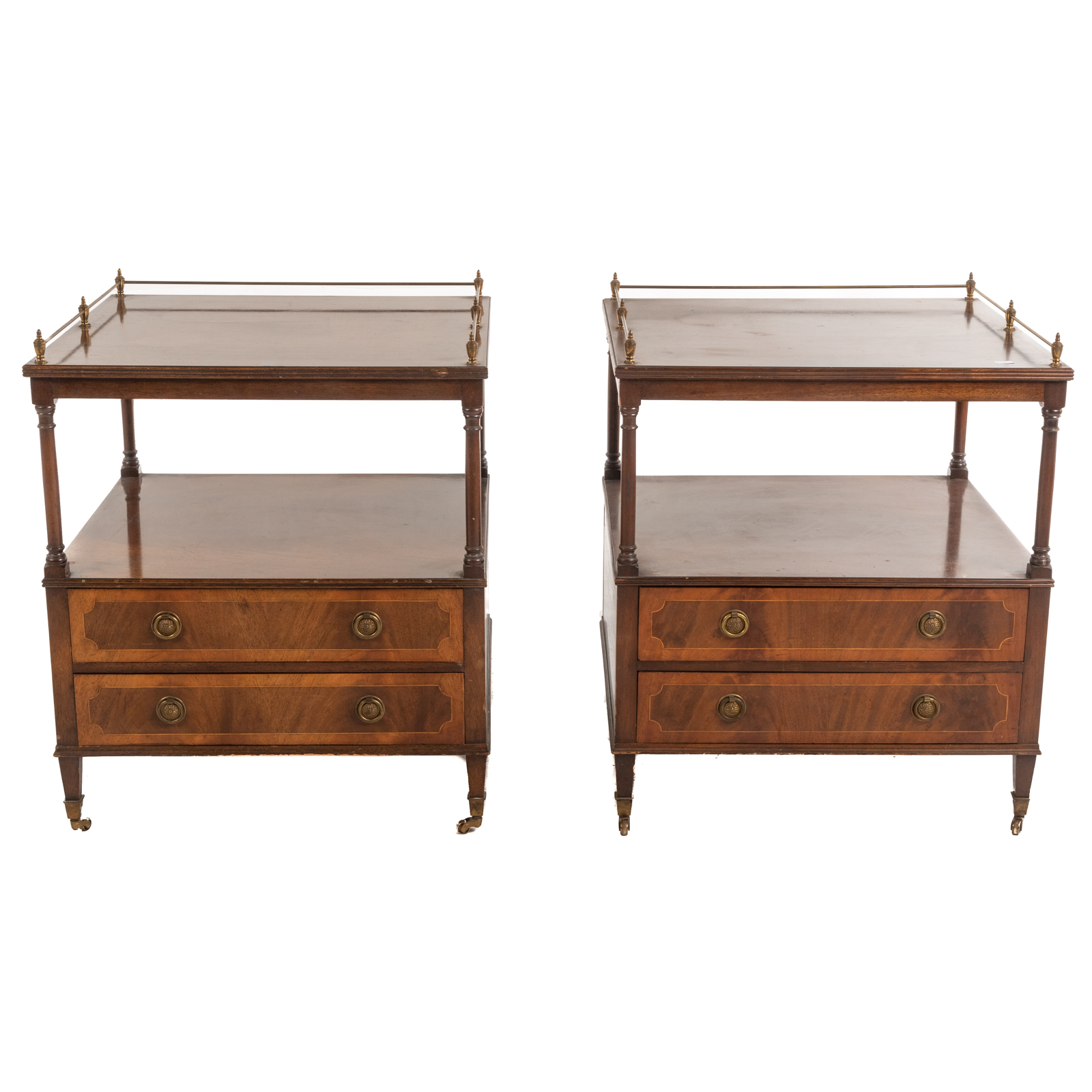 A PAIR OF GEORGIAN STYLE MAHOGANY