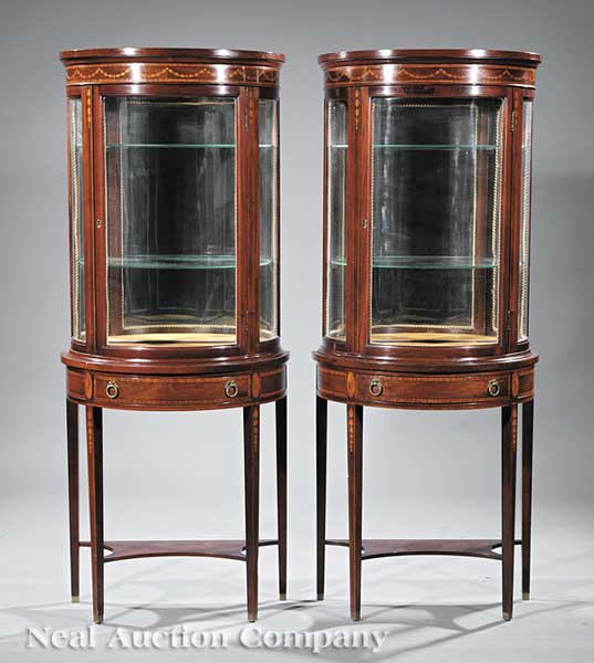 A Pair of Georgian-Style Inlaid