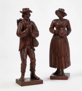 A PAIR OF GERMAN CARVED BOXWOO