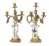 A PAIR OF GERMAN GILT-BRONZE C