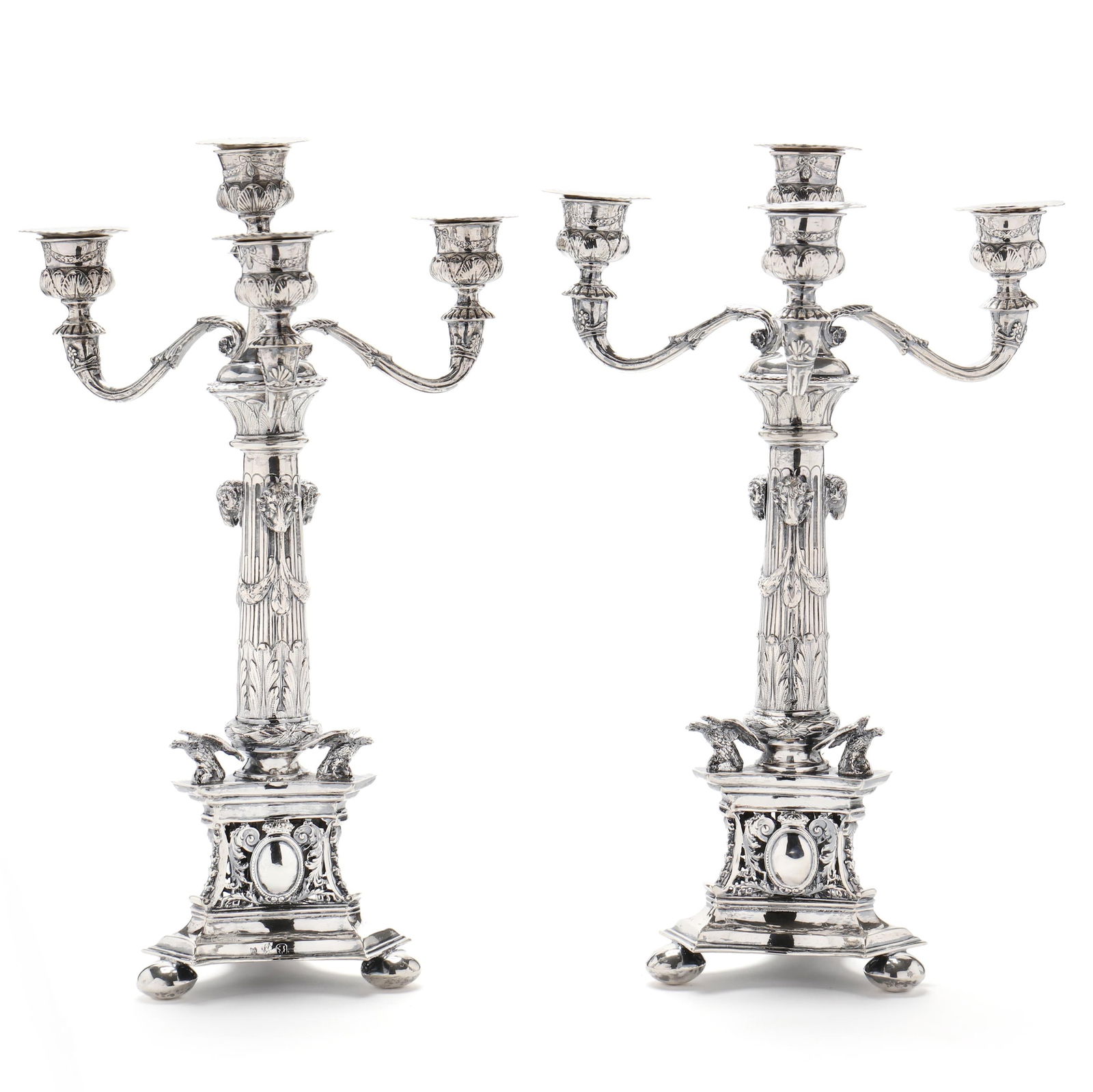 A PAIR OF GERMAN HANAU SILVER