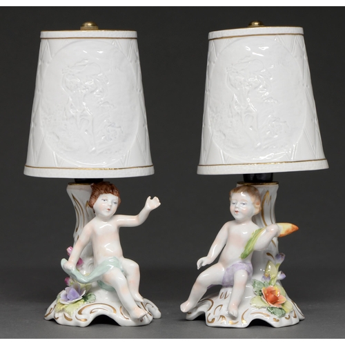A pair of German porcelain