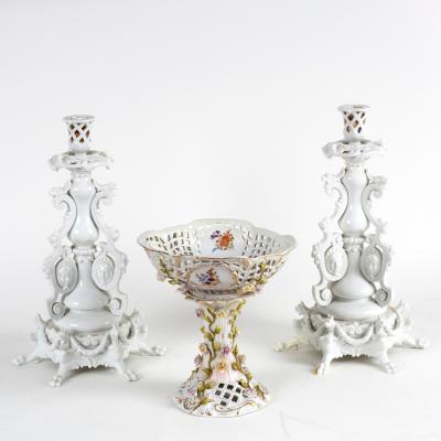 A pair of German porcelain