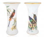A PAIR OF GERMAN PORCELAIN VAS
