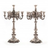 A PAIR OF GERMAN SILVER PLATED