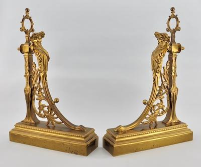 A Pair of Gilt Brass Figural