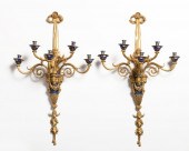 A PAIR OF GILT-BRONZE AND CLOI