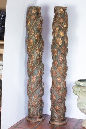 A PAIR OF GILT GESSOED CARVED