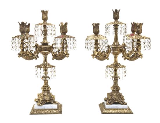 *A Pair of Gilt Metal Five-Light