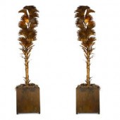 A Pair of Gilt Metal Palm Tree