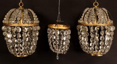 A pair of gilt metal pendant