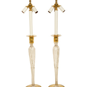 A Pair of Gilt Metal Mounted Cut