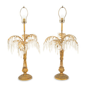 A Pair of Gilt Metal and Giltwood