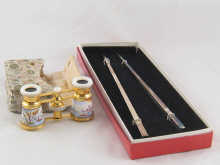 A pair of gilt opera glasses in