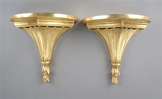 A Pair of Gilt Plaster Wall