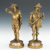 A Pair of Gilt Spelter Figures