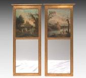 A Pair of Gilt Wood Trumeau Mi