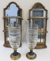 A PAIR OF GILTWOOD ETAGERES TO