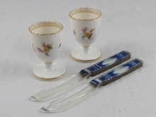 A pair of glass knives with Bristol