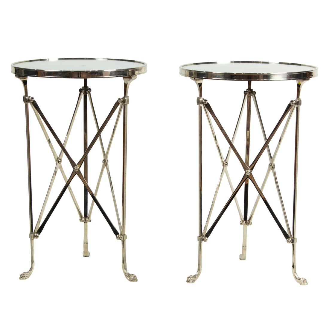 A PAIR OF GLOBAL VIEWS CHROMED