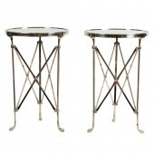 A PAIR OF GLOBAL VIEWS CHROMED