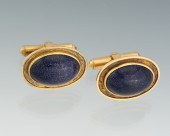 A Pair of Gold and Sunstone Gl