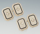 A Pair of Gold Diamond and Ena