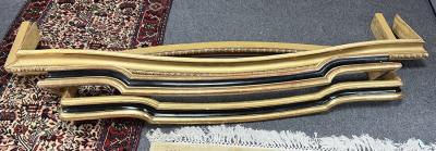 A pair of gold painted wooden