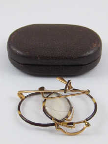 A pair of gold plated and