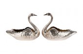 A PAIR OF GORHAM STERLING SWAN