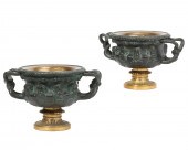 A PAIR OF GRAND TOUR BRONZE WA