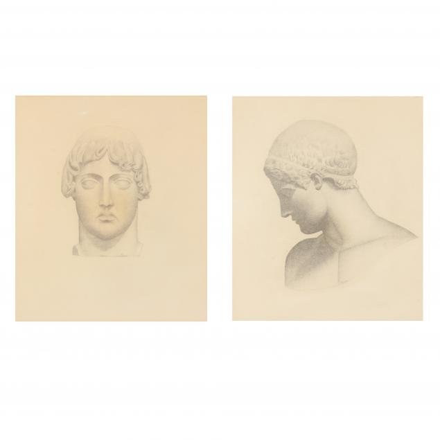 A PAIR OF GRAPHITE SKETCHES OF