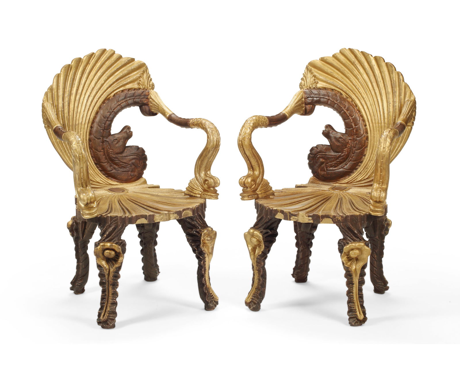 A PAIR OF GROTTO-STYLE PARCEL