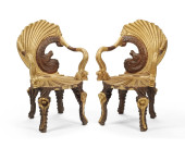 A PAIR OF GROTTO-STYLE PARCEL