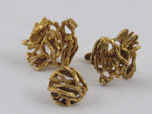 A pair of hallmarked 9 ct gold