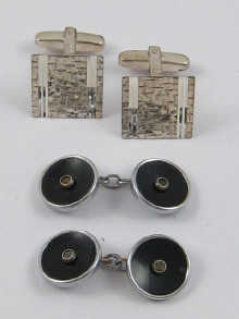 A pair of hallmarked silver