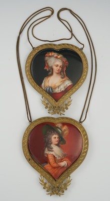 A Pair of Hand Painted Porcelain