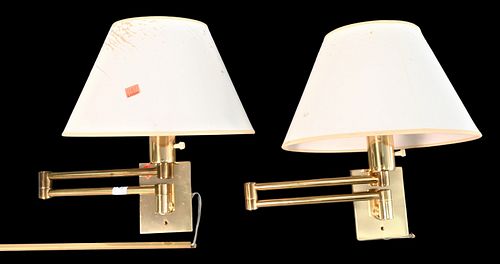 A PAIR OF HANSEN BRASS WALL MOUNT