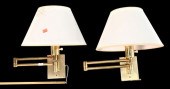 A PAIR OF HANSEN BRASS WALL MO