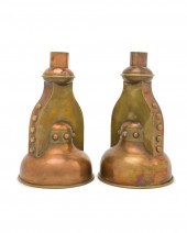 A PAIR OF HECTOR AGUILAR BRASS