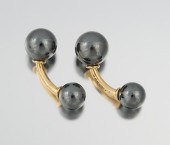 A Pair of Hematite and Gold Cu