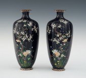 A Pair Of Hexagonal Cloisonne
