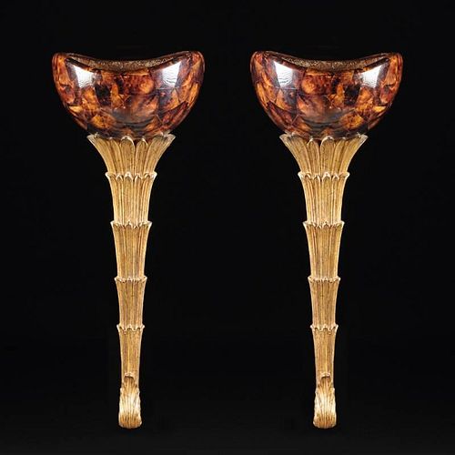 A PAIR OF HOLLYWOOD REGENCY STYLE