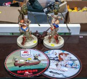 A PAIR OF HUMMEL TABLE LAMPS &