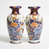 A Pair of Imari 'Birds and Flo