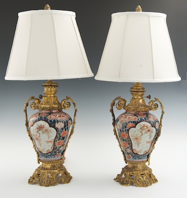 A Pair of Imari Vase Lamps with