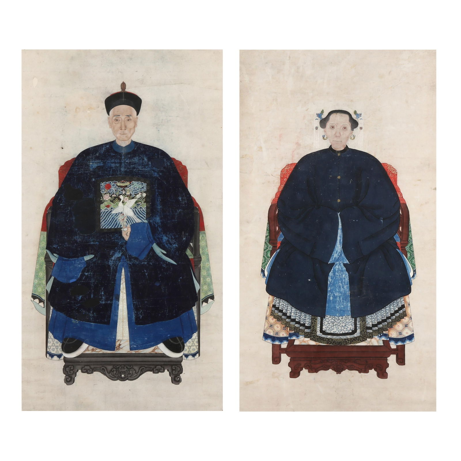 A PAIR OF IMPRESSIVE CHINESE