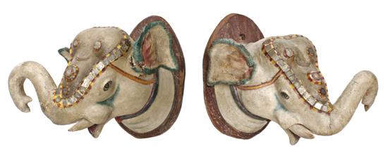 A Pair of Indian Polychrome Painted
