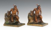 A Pair of Indian Scout Bookend