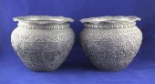 A pair of Indian white metal j